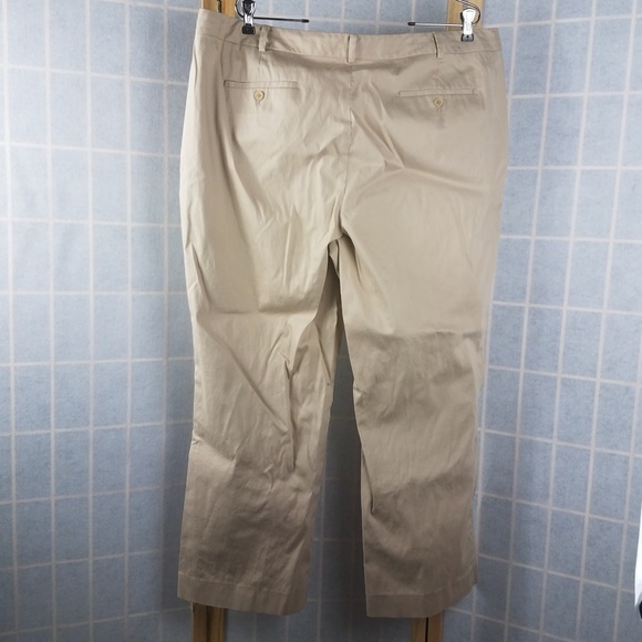Talbots Womens Heritage Beige Pants Plus Size 20 - Picture 2 of 4